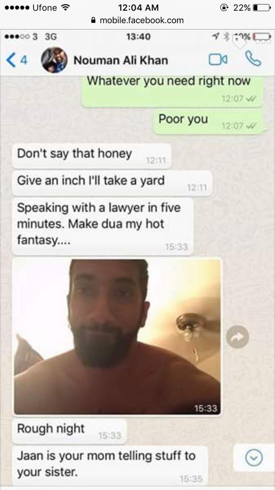 Nauman Ali Khan is a Sick Headed Pervert or is he?